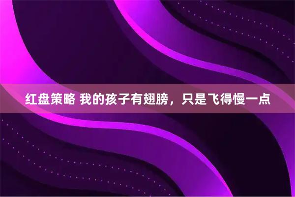 红盘策略 我的孩子有翅膀，只是飞得慢一点
