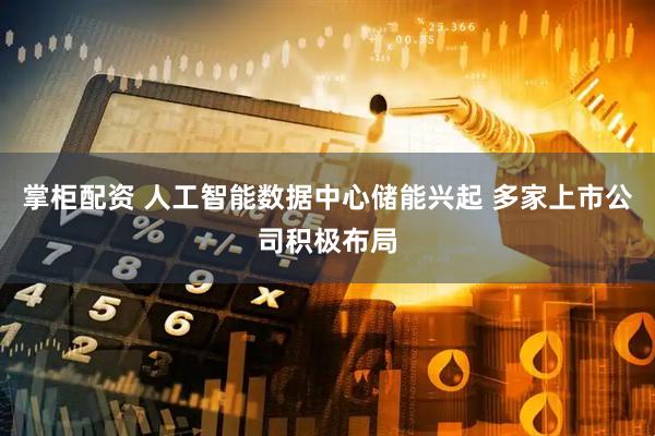 掌柜配资 人工智能数据中心储能兴起 多家上市公司积极布局